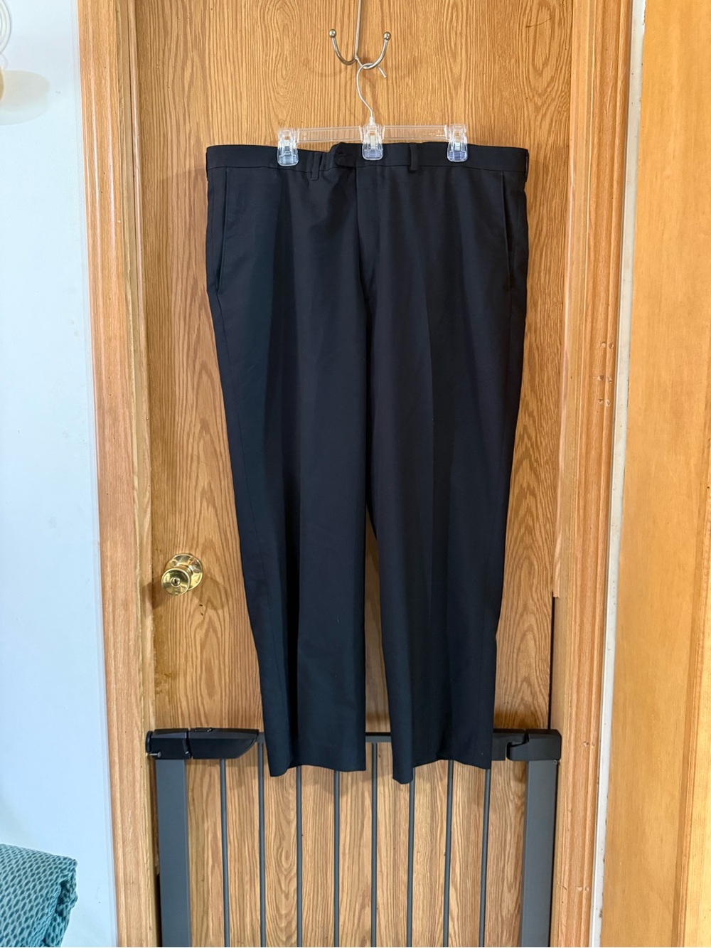 Haggar Black Men's Dress Pants - Straight Leg